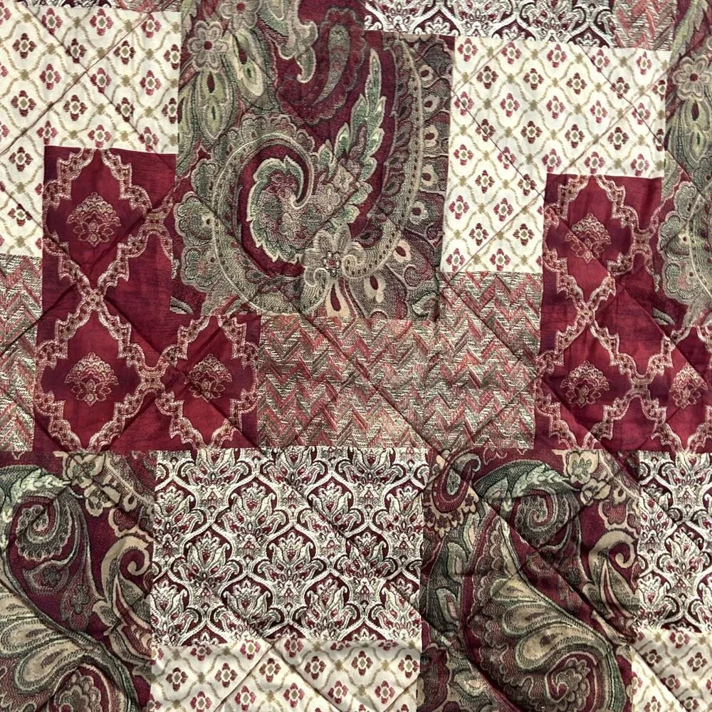 Classic Patchwork Furniture Cover Protector with Armrest